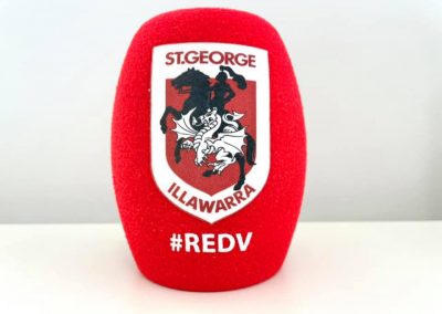 St George Illawarra microphone windshields - Mic Logo Branding