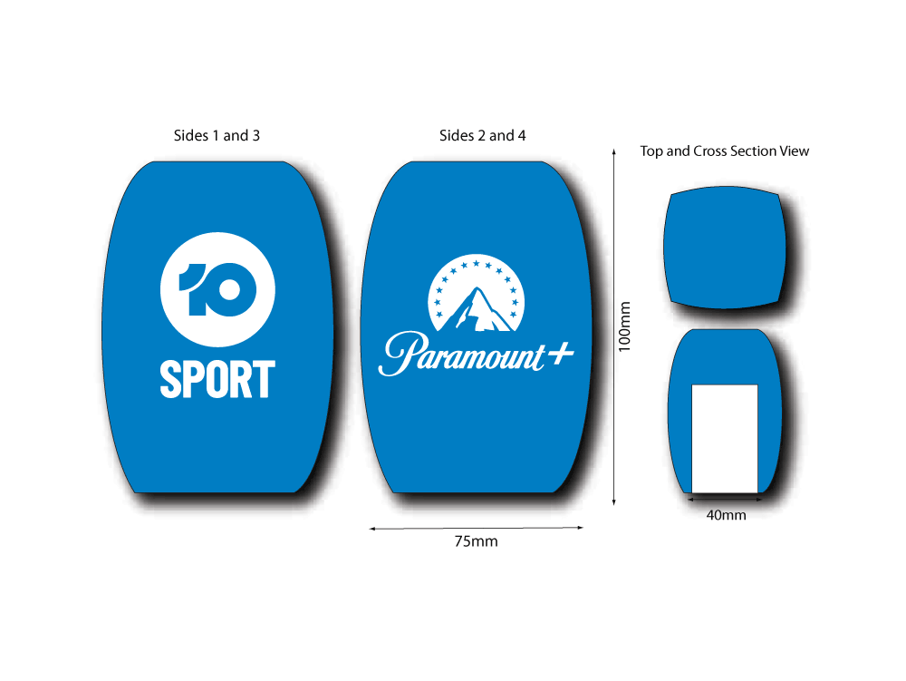 10 Paramount – Windscreen – Mic Logo Branding