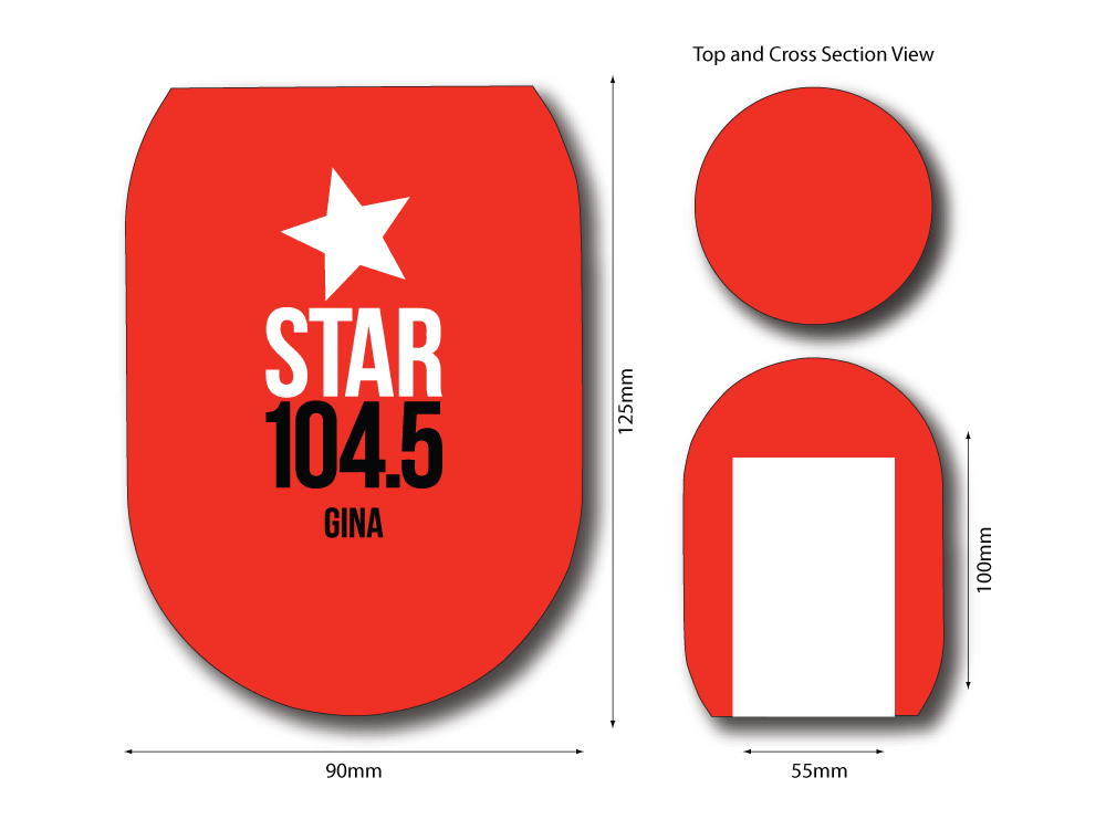 Star 104.5 Nova – Windshield – Mic Logo Branding