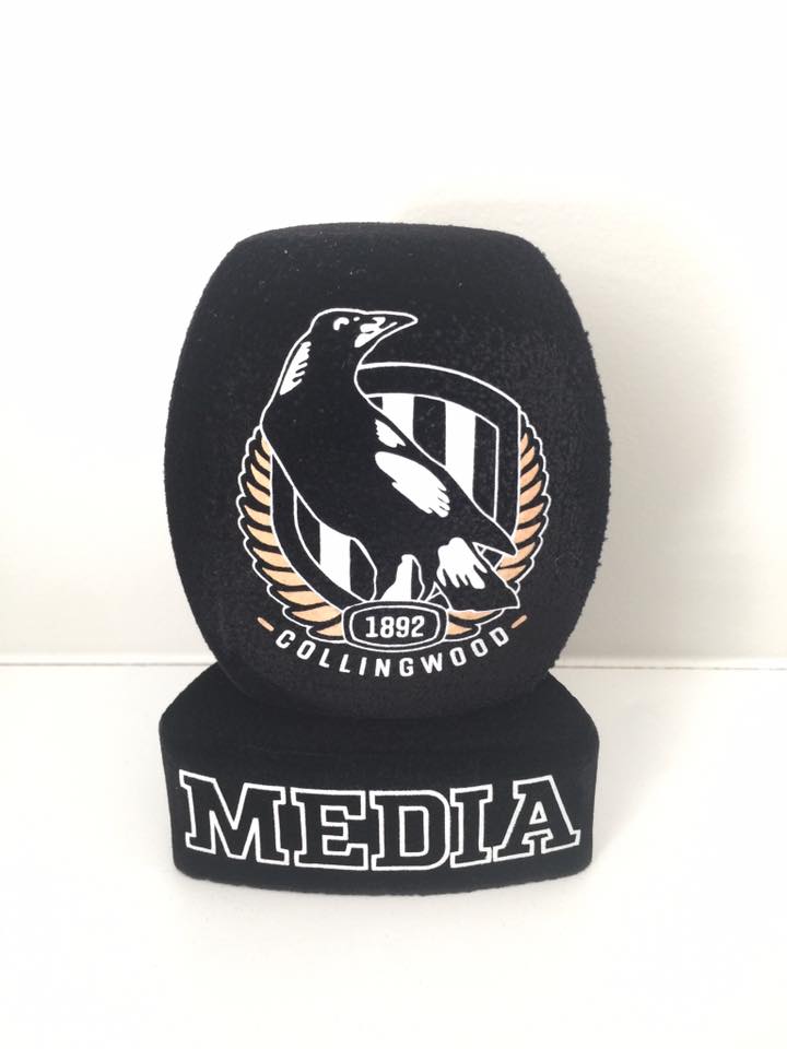 Vertical Upright Use - Mic Logo Branding Collingwood Microphone Windshield