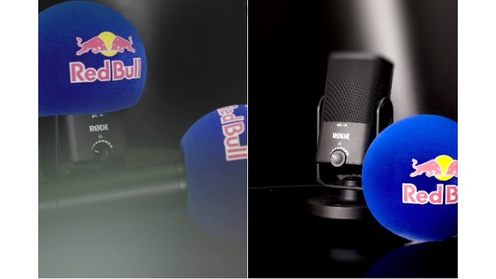Red Bull branded Rode NT-USB Mini
